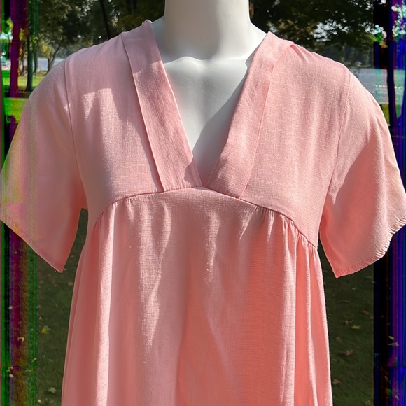 Boho flowing soft pink dress M - Picture 3 of 11